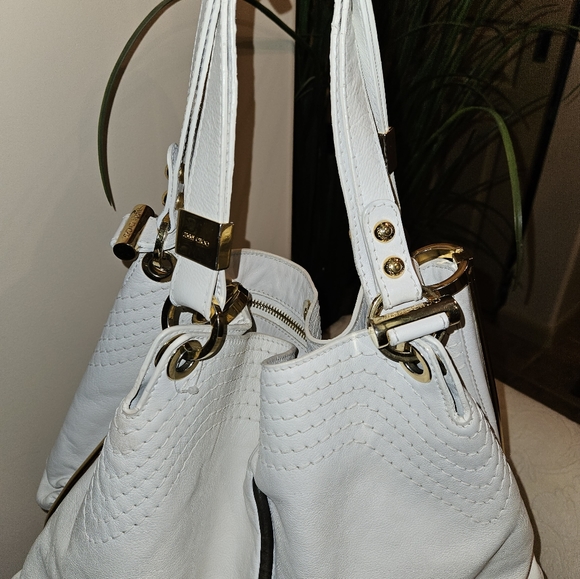 New Authentic Jimmy Choo Cream Handbag Tote - Picture 2 of 7